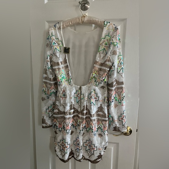 Tria, White and sequin dress, new with tags, never worn - Picture 3 of 6